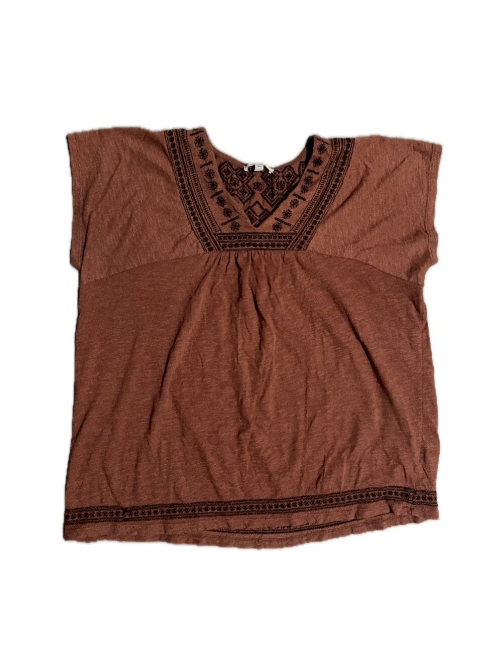 SONOMA Rust Boho Embroidered Sleeveless Vest Top Size L